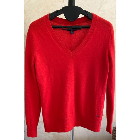 Tommy Hilfiger Sweaters | Tommy Hilfiger Red Cashmere Sweater - SP | Color: Red | Size: S | Missyj630's Closet